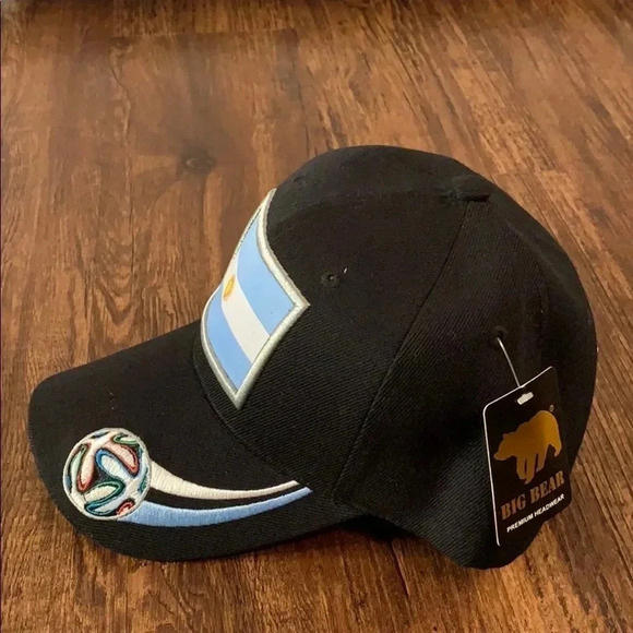 Argentina Flag Soccer Baseball Cap Adjustable NWT - Picture 2 of 10